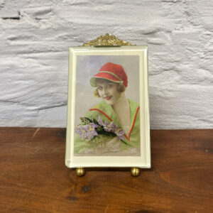 Smuk antik fransk fotoramme i glas fra Bellevue Vintage