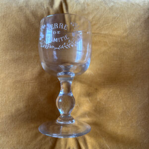Verre de L'amitie - fransk souvenirglas fra Bellevue Vintage