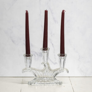 Glas stage i krystal med 3 lys_1