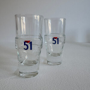 Franske Pastis 51 glas med tung fod