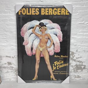 Stor fransk Folies Bergère - Folie je t'adore plakat