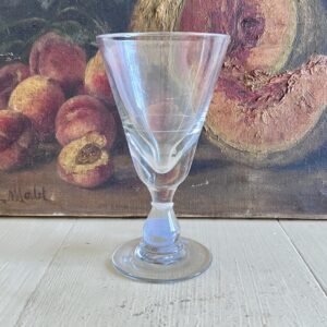 Antik fransk glas med bred fod