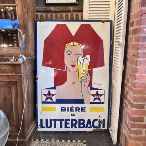 Antik emaljeskilt - Bière de Lutterbach