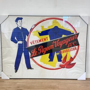 Indrammet fransk plakat - Le Pigeon Voyageur