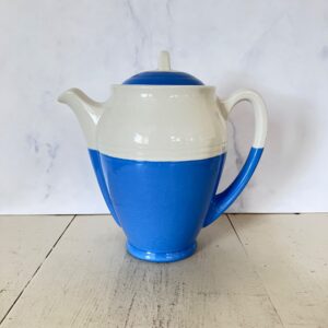 Fransk Ceranord kaffekande i blå og hvid