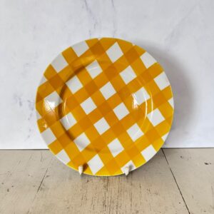 Fransk tallerken med gule tern