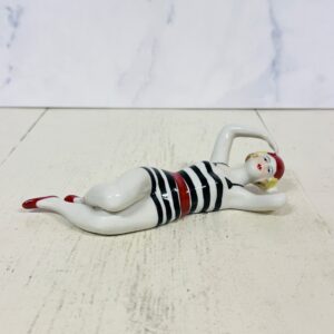 Fransk badepige med sorte striber - Baigneuse